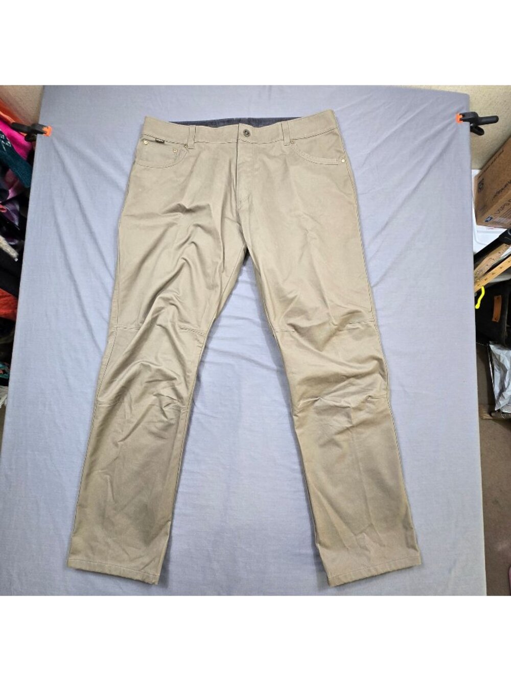 NEW Kuhl Ryder Mens 40x34 Pants Beige Stretch Durable Cotton Blend Workwear